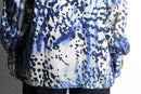 blue leopard sheer L/S shirt