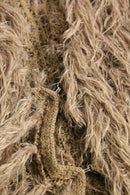 2000s fringe knit cardigan