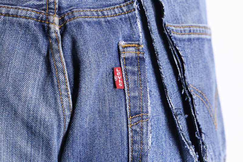 “Re:make” Levi’s 501 docking flare denim pleats pants