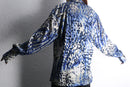 blue leopard sheer L/S shirt