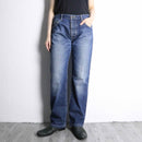 “ARMANI JEANS”fade indigo straight denim pants