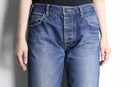 “ARMANI JEANS”fade indigo straight denim pants