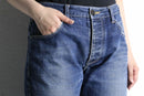 “ARMANI JEANS”fade indigo straight denim pants