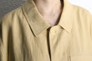 ramie oversized beige shirt jacket