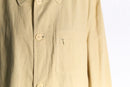 ramie oversized beige shirt jacket