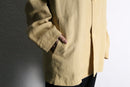 ramie oversized beige shirt jacket