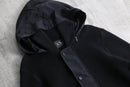 2000s A/X black hoodie knit jacket