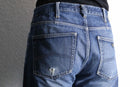 “ARMANI JEANS”fade indigo straight denim pants