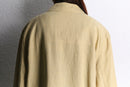 ramie oversized beige shirt jacket