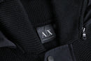 2000s A/X black hoodie knit jacket