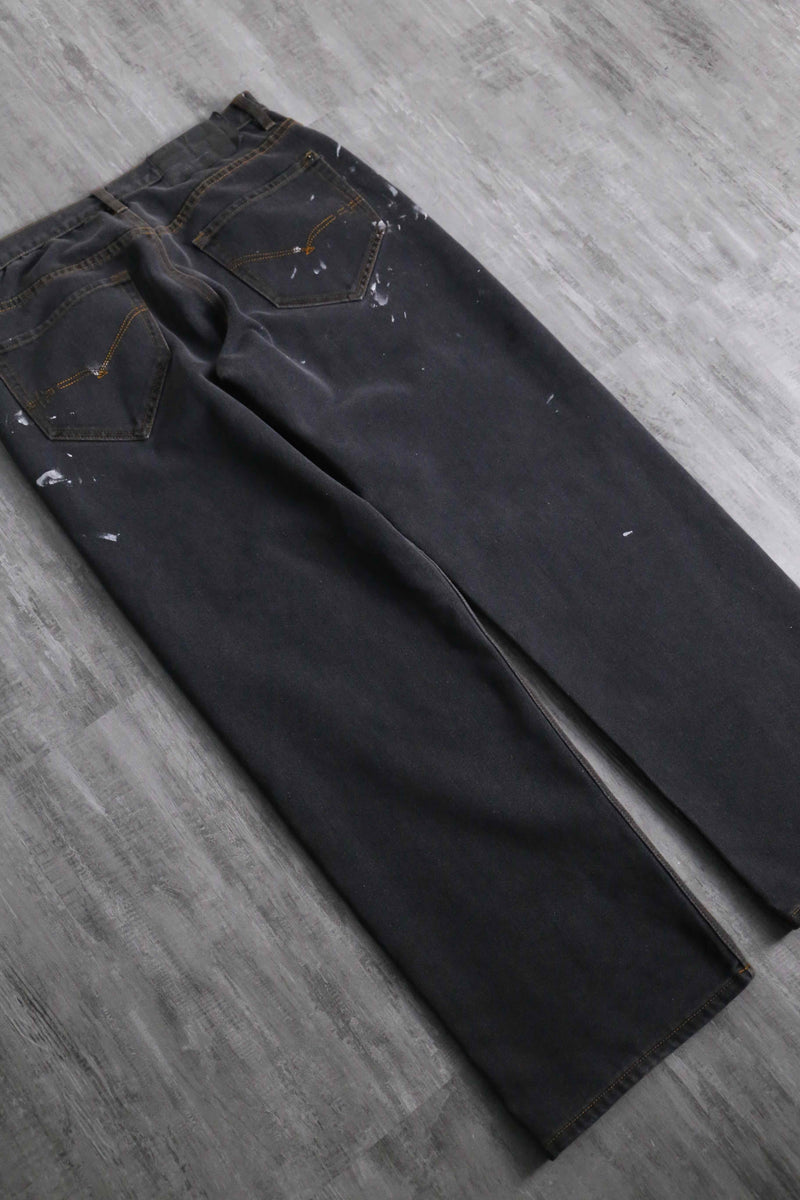 2000s ROCA WEAR paint stains faded baggy denim pants