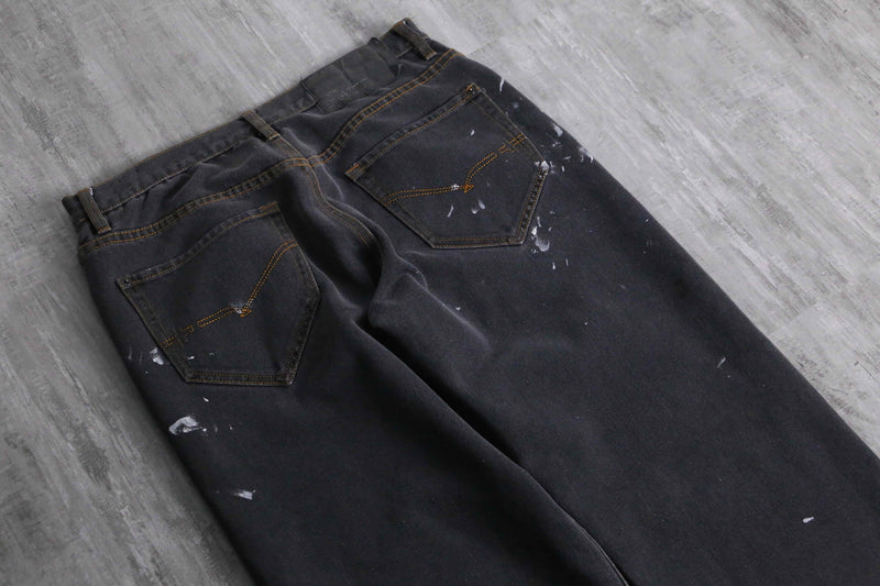 2000s ROCA WEAR paint stains faded baggy denim pants