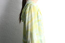 yellow green sheer military hooded shirt