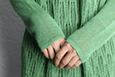 green mesh loose knit