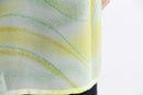yellow green sheer military hooded shirt