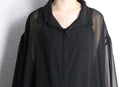 black sheer oversized shirt