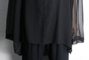 black sheer oversized shirt