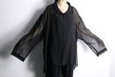 black sheer oversized shirt