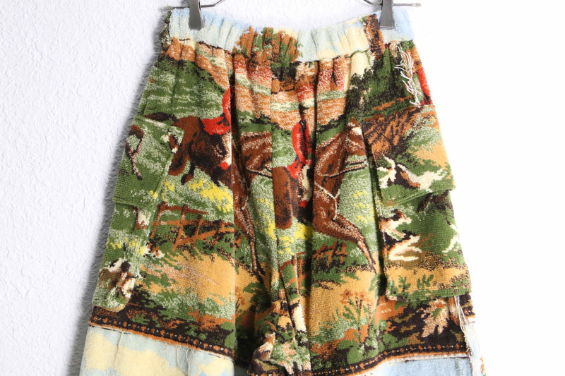 ''Re:make'' patchwork rug cargo pants
