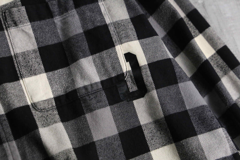 2000s OAKLEY block check cotton nel shirt