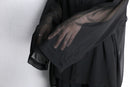 black sheer oversized shirt