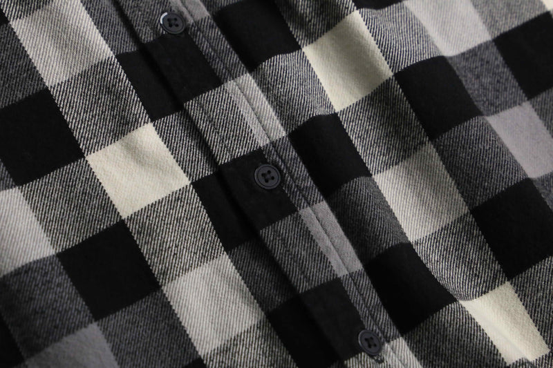 2000s OAKLEY block check cotton nel shirt