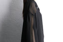 black sheer oversized shirt