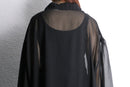 black sheer oversized shirt