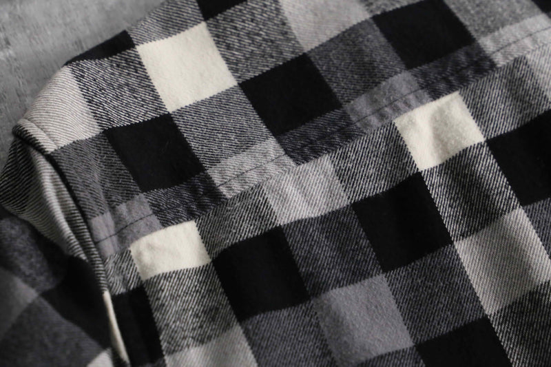 2000s OAKLEY block check cotton nel shirt