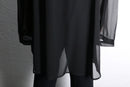 black sheer oversized shirt