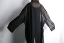 black sheer oversized shirt