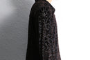 Black Damask Velour Sheer Shirt
