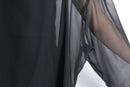 black sheer oversized shirt