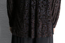 Black Damask Velour Sheer Shirt