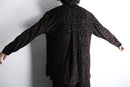 Black Damask Velour Sheer Shirt