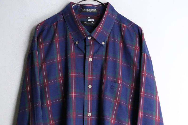 “Christian Dior” check cotton L/S  shirt