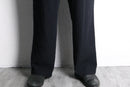 black popcorn fabric easy tapered pants