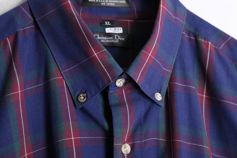 “Christian Dior” check cotton L/S  shirt