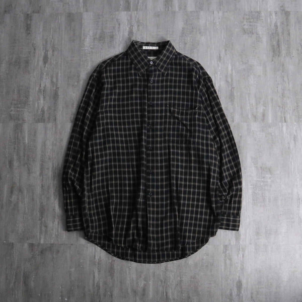 1990s PERRY ELLIS cotton rayon check shirt
