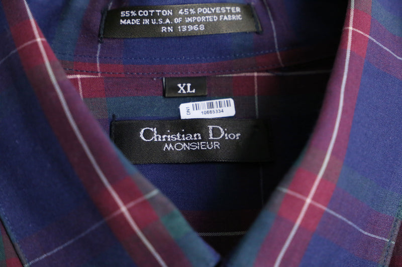 “Christian Dior” check cotton L/S  shirt