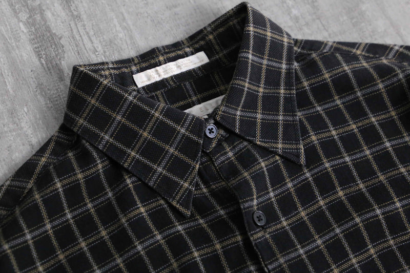 1990s PERRY ELLIS cotton rayon check shirt