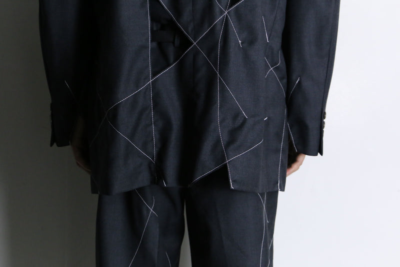 "Re:make" hole stitch tailored set up