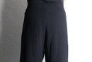 black popcorn fabric easy tapered pants