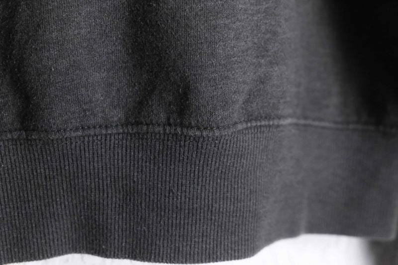 “U.S. POLO ASSN” charcoal cotton waffle detail zip-up hoodie