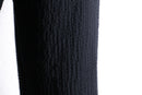 black popcorn fabric easy tapered pants