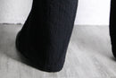 black popcorn fabric easy tapered pants