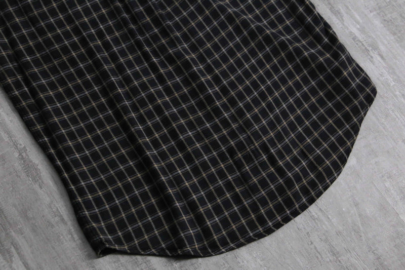 1990s PERRY ELLIS cotton rayon check shirt