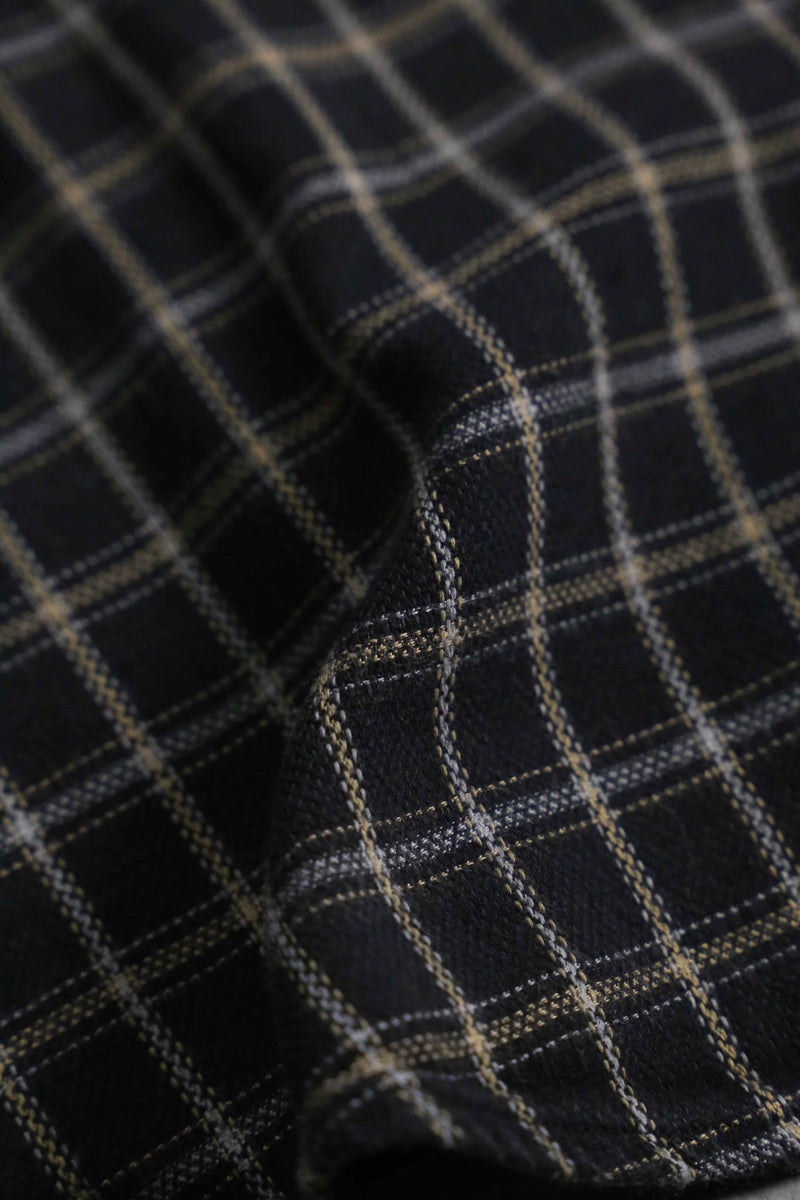1990s PERRY ELLIS cotton rayon check shirt