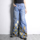 "Re:make" rug docking flare denim pants