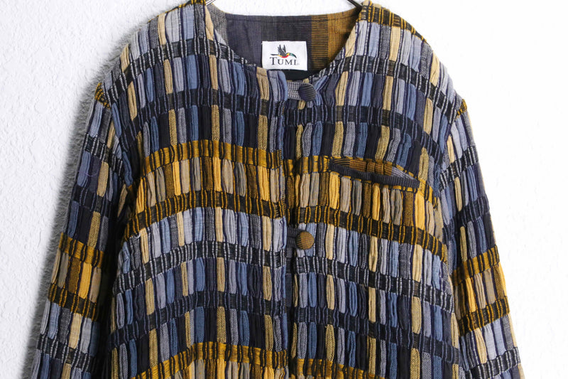 ''TUMI''border textile jacket